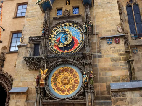 Imagen central del Reloj Astronómico de Praga