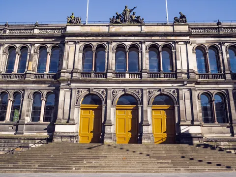Entrada del Museo Nacional de Escocia, Edimburgo, Escocia