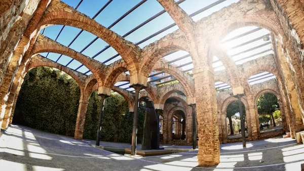 Ruinas romanas de la Plaza Villa de Madrid en Barcelona.