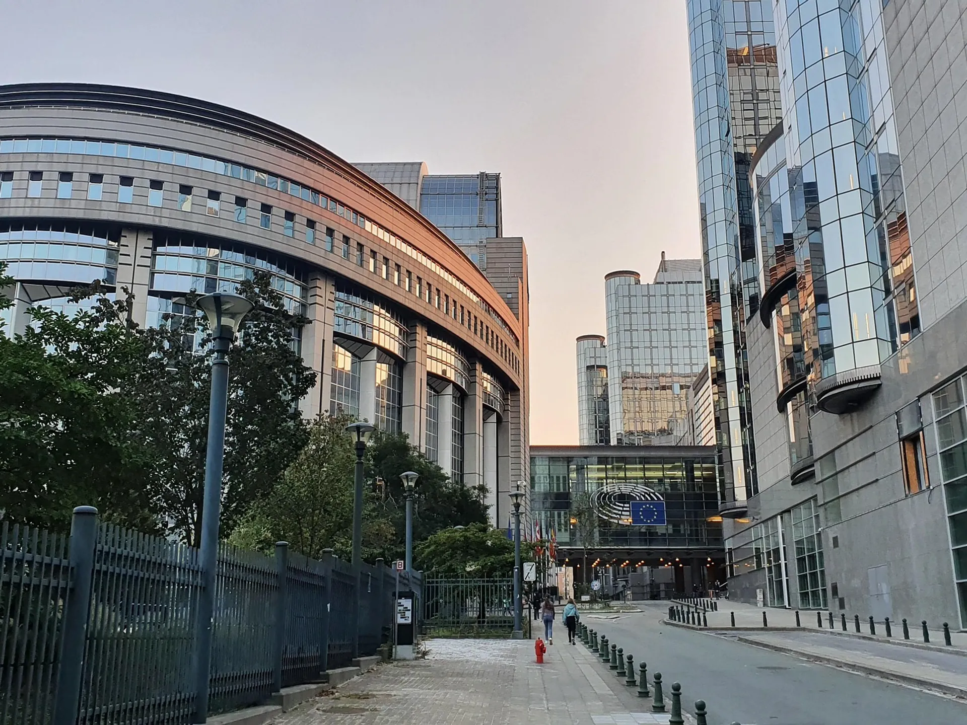 Edificios de cristal del Parlamento Europeo en Bruselas.