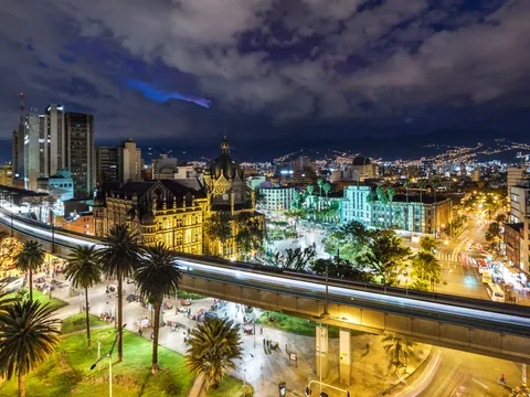 Vista aérea de Medellín, Colombia