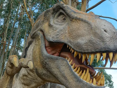 Dinosaurio del Museo Jurásico de Asturias en Colunga, Asturias