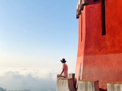 Vistas panorámicas desde el Palacio da Pena, Sintra, Portugal