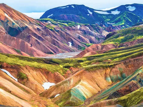Montanas Cubiertas Musgo Landmannalaugar islandia