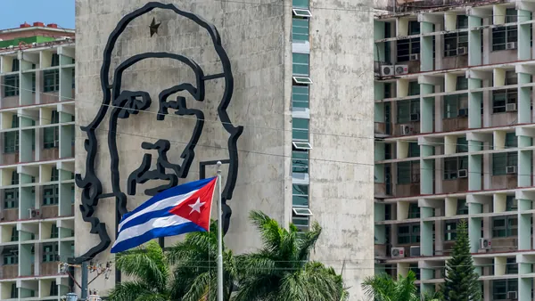 La silueta del Che en la plaza de la Revolución, La Habana