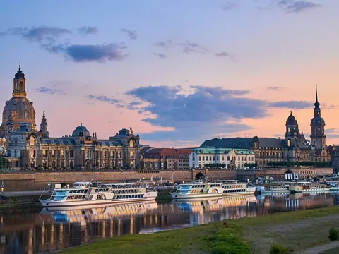 Río Elba de Dresde, Alemania