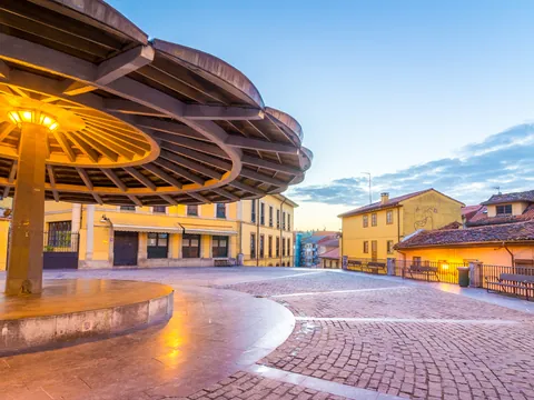 Plaza del Paraguas en el casco histórico de Oviedo