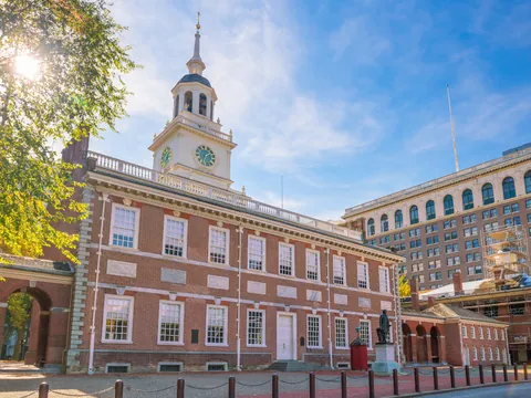 Salón de la Independencia en el Barrio de la Ciudad Vieja, Filadelfia