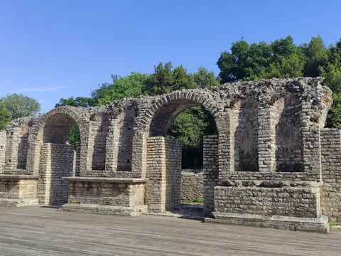 edificio excursión Parque Arqueologico Butrinto Saranda Buendía