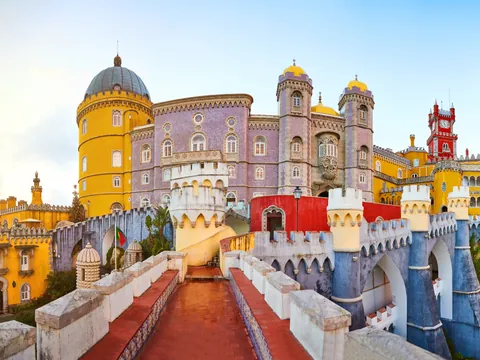 Vista panorámica del Palacio da Pena, Lisboa, Portugal