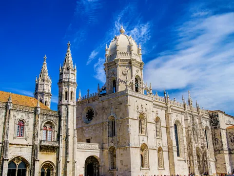 Monasterio de los Jerónimos en Belém, Lisboa, ejemplo del estilo manuelino.
