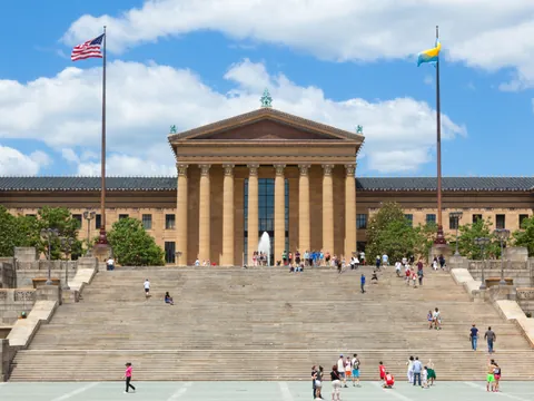 Escalinatas Rocky frente al Museo de Arte de Filadelfia, Pensilvania