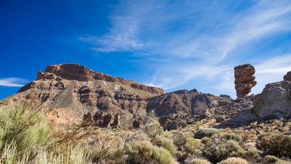 Uno de los roques que se ubican en el Parque Nacional del Teide, Tenerife