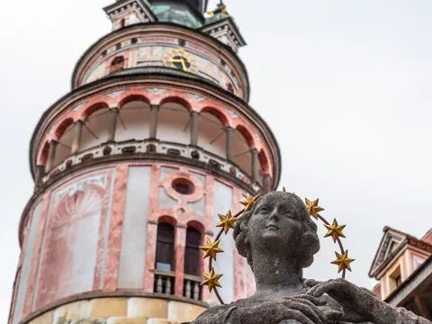 Torre del castillo Český Krumlov, República Checa