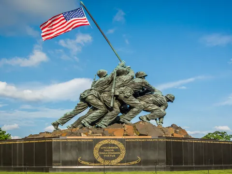 Monumento Iwo Jima en Arlington, Virginia, Estados Unidos