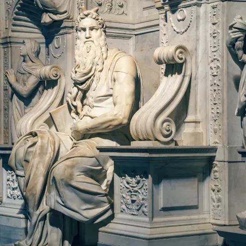 Moises de Miguel Ángel en la Iglesia de San Pietro in Vincoli de Roma