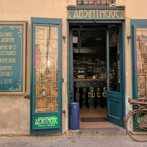 Lugar de venta de absenta en Praga