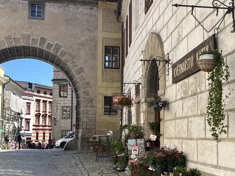 Calles del castillo Český Krumlov, República Checa