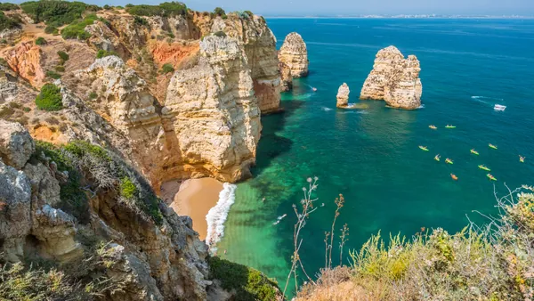 Acantilados en Ponta da Piedade, Lagos, Portugal