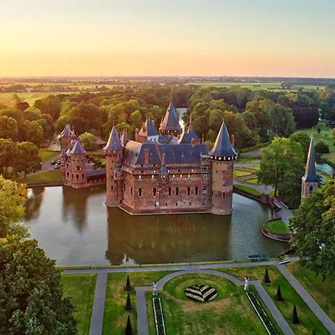 Vista aérea del Castillo de Haar -Buendía tours Ámsterdam