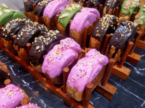 Dulces y postres típicos en una pastelería de Greenwich Village, Nueva York
