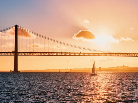 atardecer Lisboa barco
