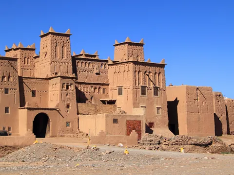 Torres de la kasbah Ait Ben Haddou en Ouarzazate, Marruecos