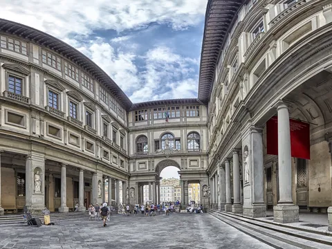 Exterior entradas a la Galería de los Uffizi