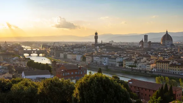 Panorámica de Florencia al atardecer