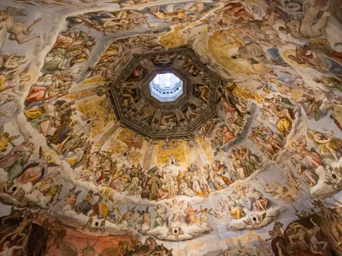 Frescos del Juicio Final en la cúpula del Duomo de Florencia.