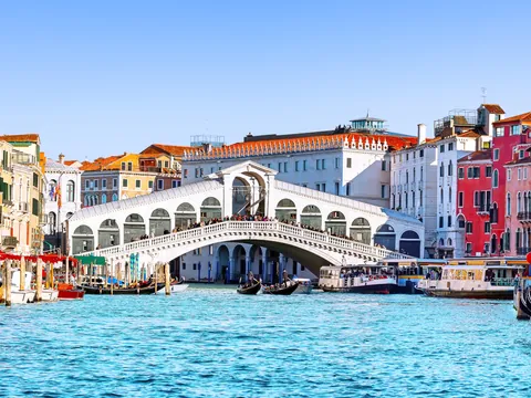 Vistas panorámicas del Gran Canal en Venecia.
