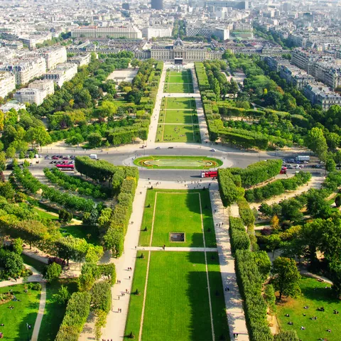 Vista aérea del Campo de Marte de París