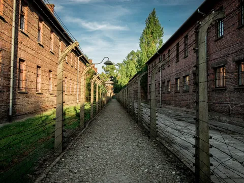 Pasillo en Auschwitz I, Polonia