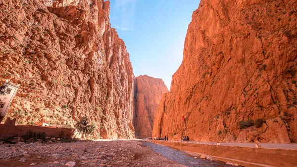 Gargantas del Todra en el Alto Atlas, Marruecos