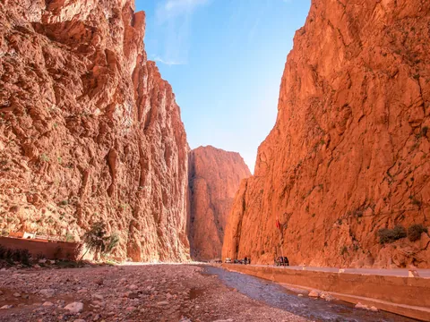 Gargantas del Todra en el Alto Atlas, Marruecos