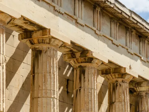 Detalle de columnas Templo de Hefesto, Atenas.