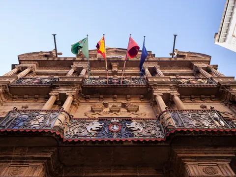 Ayuntamiento de Pamplona desde donde se hace el Chupinazo de San Fermín