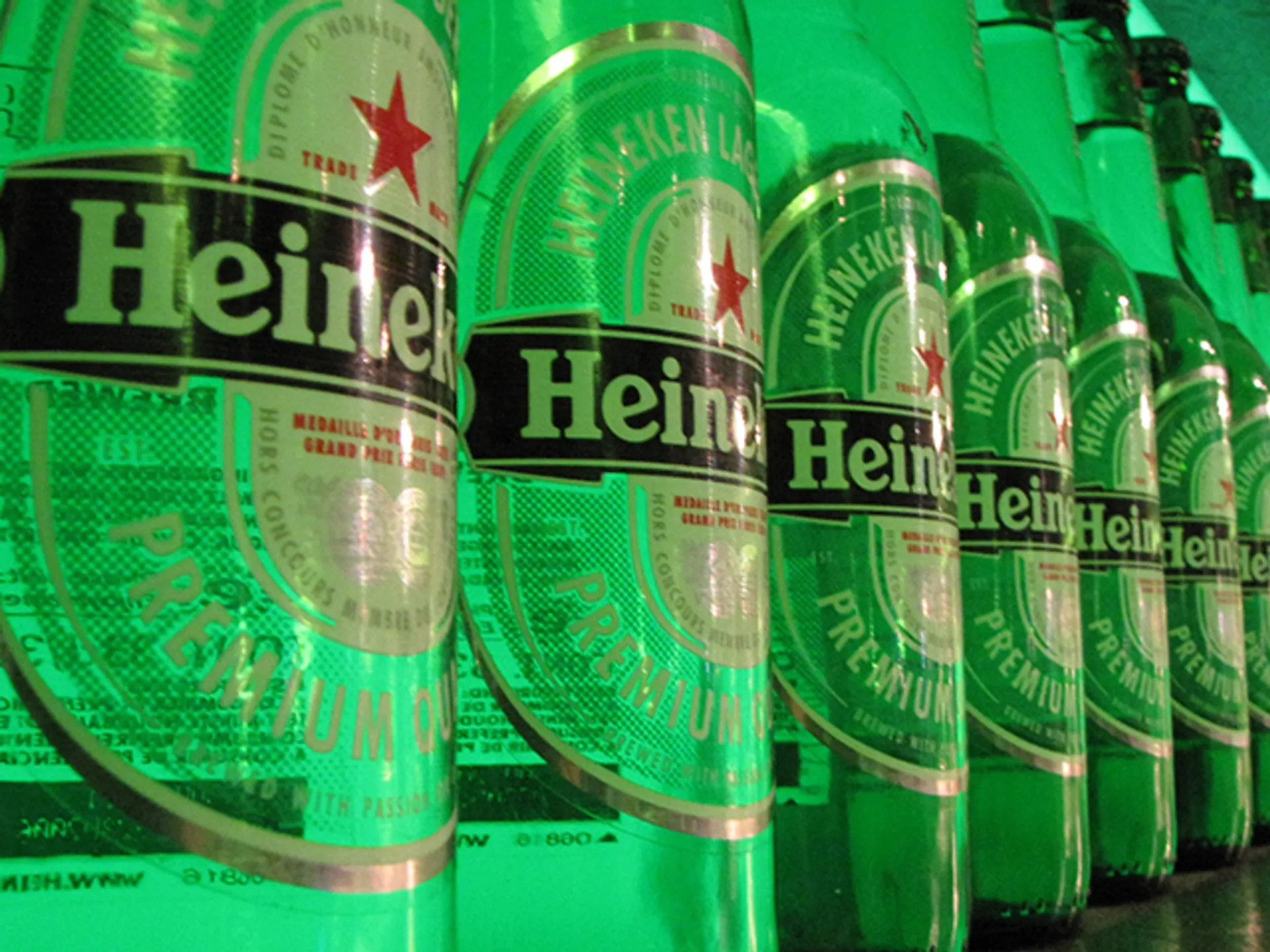 Botellines de cerveza Heineken