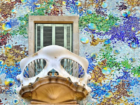 Balcón de la Casa Batlló en Barcelona
