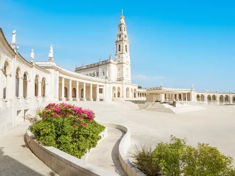 Vista panorámica del Santuario de Fátima, Portugal