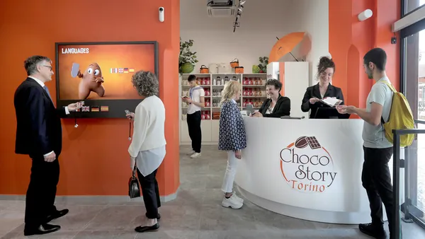 Recepción del Museo Choco Story y lugar para comprar regalos de recuerdo.