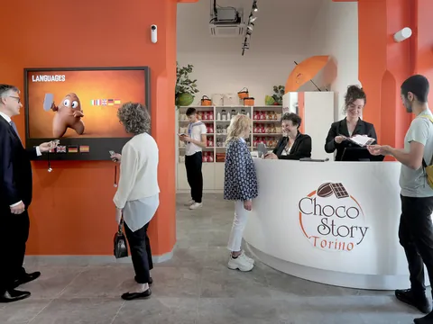 Recepción del Museo Choco Story y lugar para comprar regalos de recuerdo.