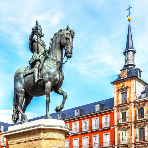 Vista Plaza Mayor de Madrid - Plaza Mayor de Madrid - Qué ver en Madrid - Guía de Viajes Madrid - Buendía