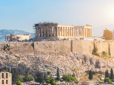 Imagen panorámica de la Acrópolis de Atenas