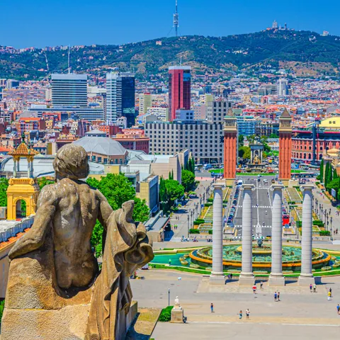 Vista de Montjuïc - Montjuïc de Barcelona - Qué ver en Barcelona - Guía de Viajes Barcelona - Buendía Tours
