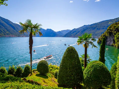 Jardines y vistas panorámicas del Lago de Como en la zona de Tremezzo