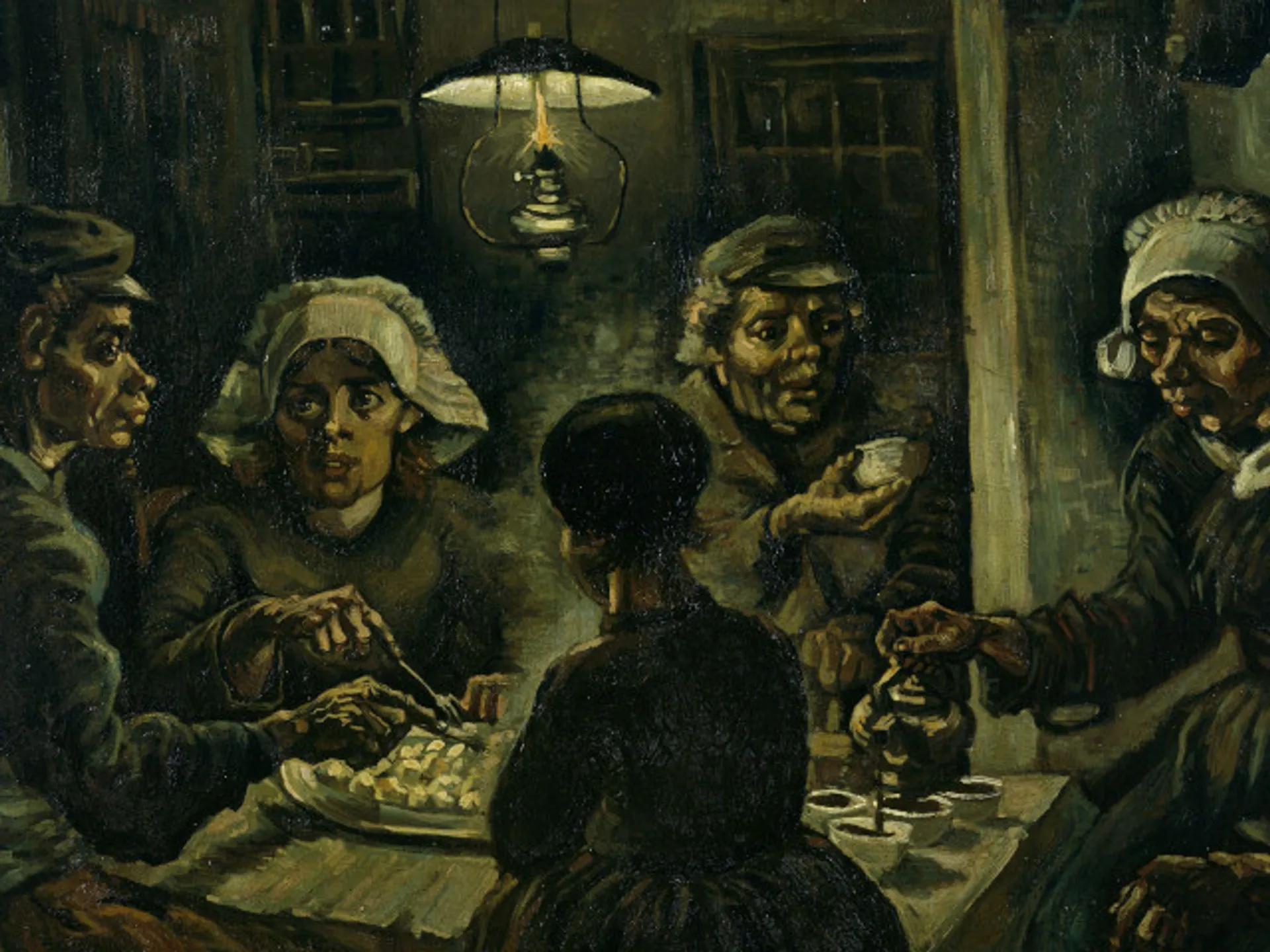 Los comedores de patatas de Vincent Van Gogh en Ámsterdam-Museos de Ámsterdam