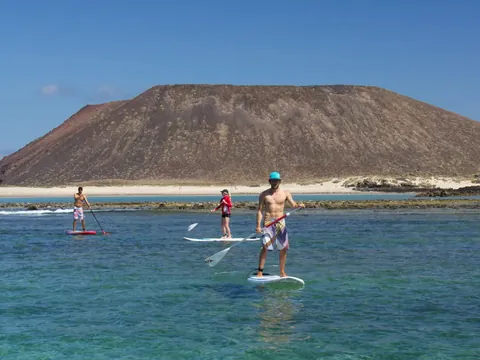 Paddle Surf Laguna isla Lobos Corrajelo Sup Canarias