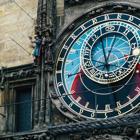 Imagen detalle del reloj astronómico en Praga