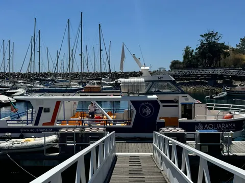 El barco con visión submarina te da la bienvenida a un mundo oculto bajo las olas.